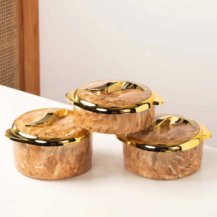 hot selling Wholesale large capacity food thermo container 3 Pcs 1.5L 2L 2.5L Thermal Insulated Hot Pot Food Warmer Set