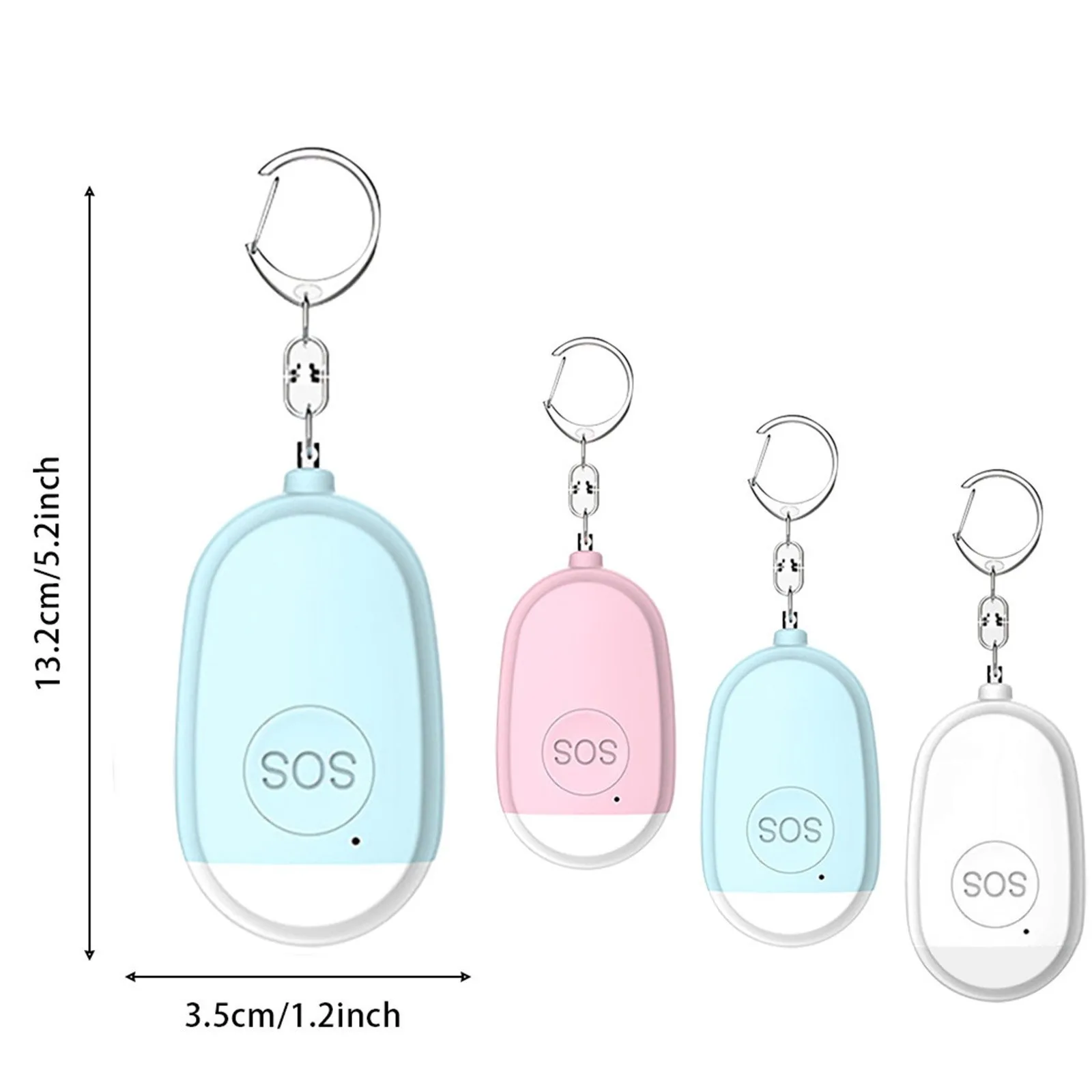 Mini Loud Siren Promotional Keychains Security Emergency SOS Keychain Self Defense Safety Attack Personal Alarm