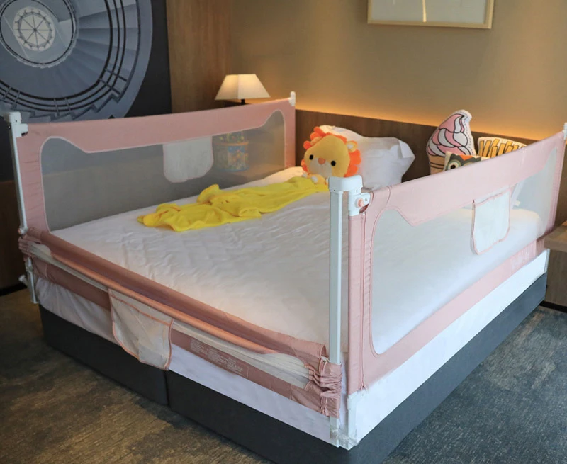 8 Grade Adjustable Delux Cationic Fabric Infant Baby bedrail Fence 90CM Height Bedrail bayi Bed rail guard for baby safety