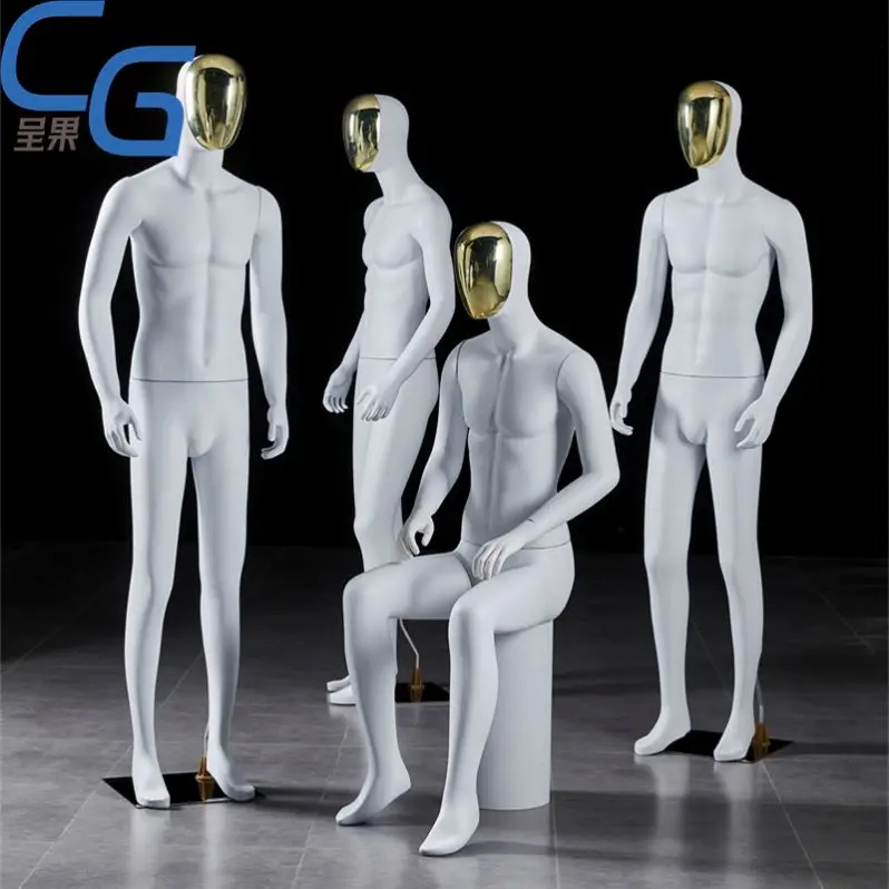 Low Price White Abstract Male Sports Mannequin Full Body Male Headless Mannequin for Clothes Display