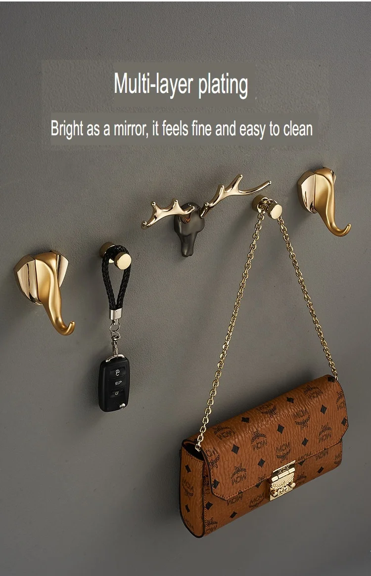 Wall Hook Creative Hook Hanger for Entrance Door Back Multifunction Key Holder Clothes Hanging Hook Towel Rack Home Supplies