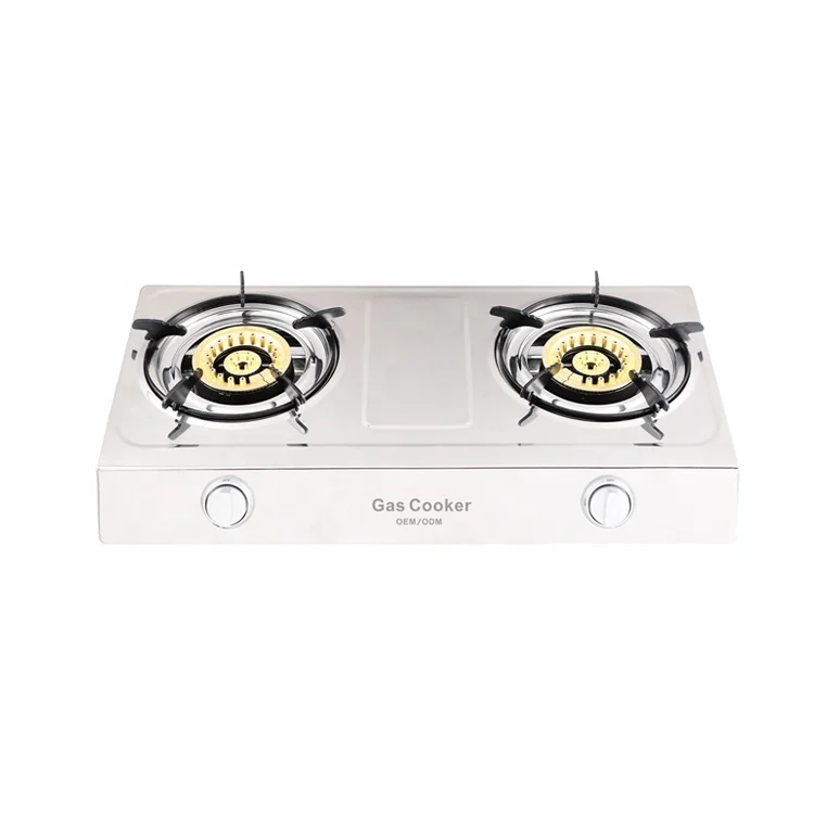 Speed stand small color stainless steel top efficient 2 cooker high pressure propane gas stove two burner kitchen