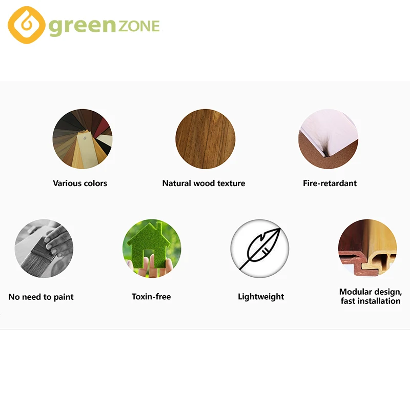 fireproof cladding panels white high quality interior wpc fluted wall panel