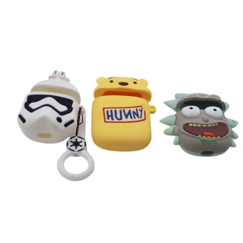 Wholesale Custom Cartoon Apple Wireless Bluetooth Earphone Case Cover Soft Silicone Case Cover Shock-Absorbing Protective Case