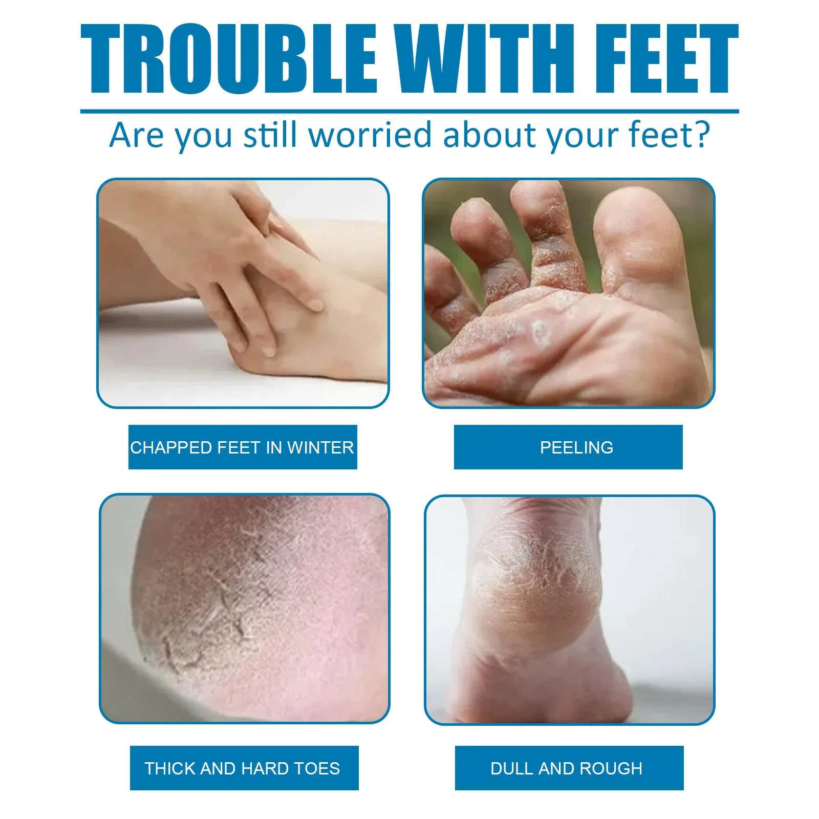 Foot Peel Mask Skin Exfoliating Foot Masks Dead Skin Remover Exfoliating Foot Masks for Dry, Cracked Feet