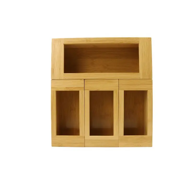 Plastic Hands Free Baggy Rack Ziplock Food Grocery Good Bag Organizer Holder Reusable Wooden Baggie Storage Holder For Bag