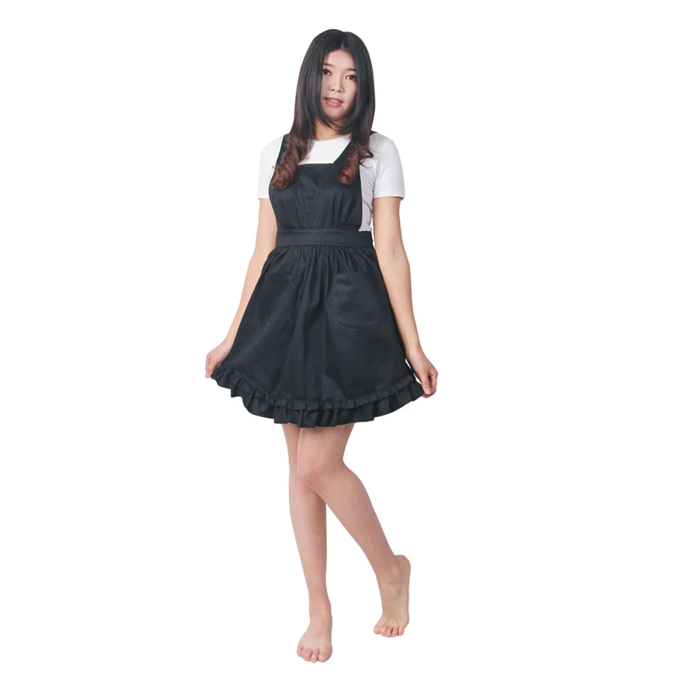 Polyester Waterproof Customized Beauty Hairdresser Apron Work Nail Salon Apron With Tool Pockets
