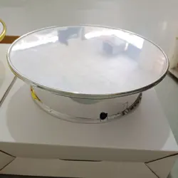 Gold Silver Rotating Display Stand with LED Light for Displaying Goods like Shoes, Bag, Craft Load Weight 5KG Turntable