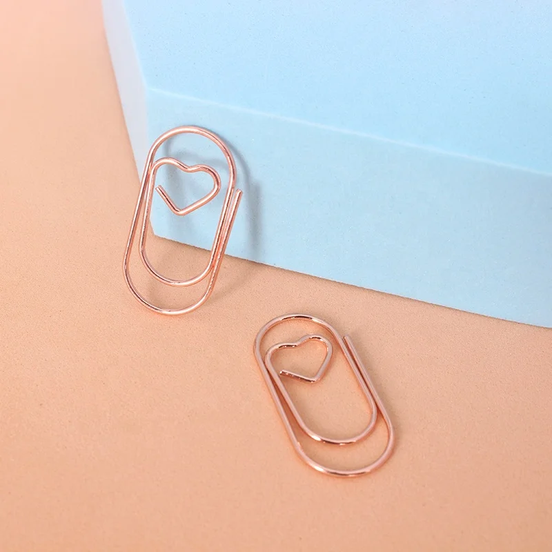 16 Years Factory Hot Selling Funny Mini Bookmark Paper Clip  Small Love Heart Cute Paper Clips
