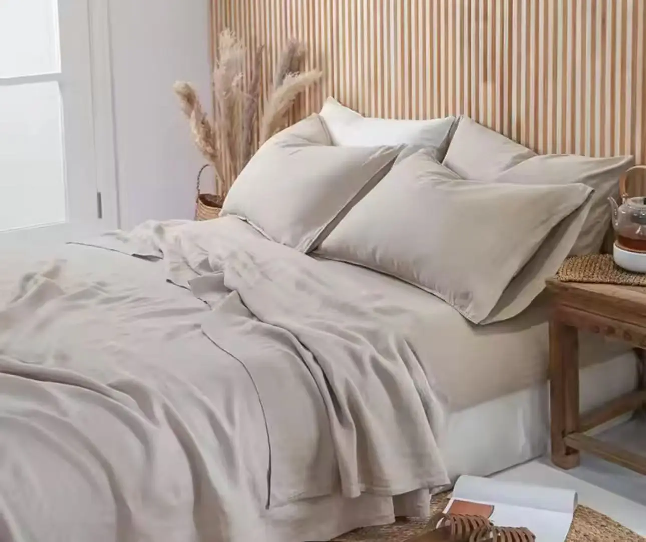 Factory Oem 5 Star Hotel Quality Bed Fitted Sheet King Queen Size 100% Cotton Bedsheet Stripe Luxury White Bed Sheets