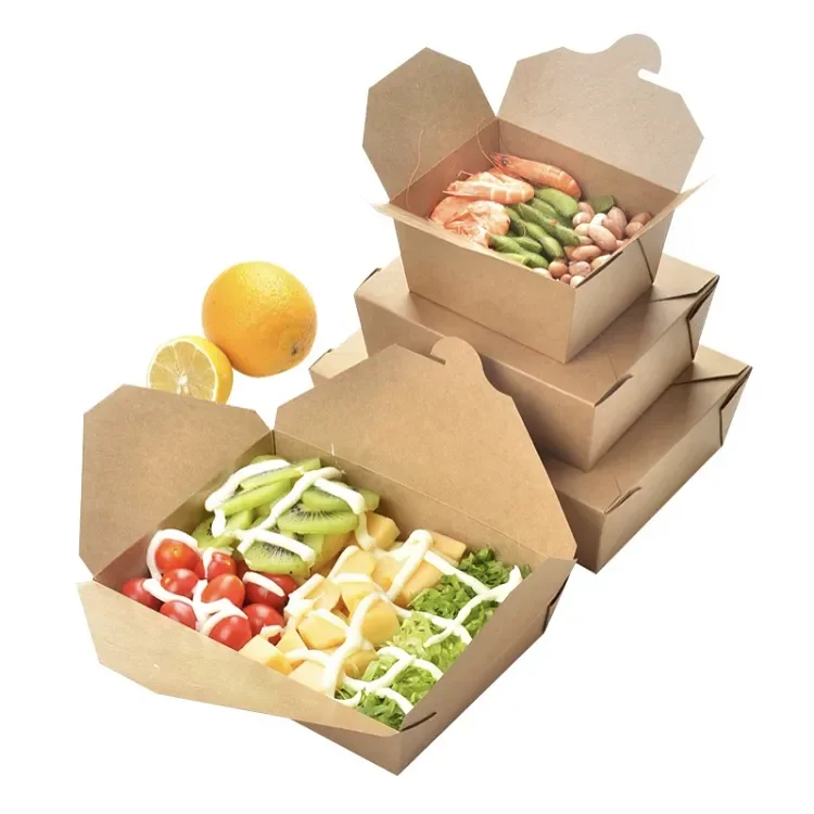 Food Box High Quality Food Grade White Cardboard Paper Box Best Price Fast Food Restaurants Box from Manufacturer