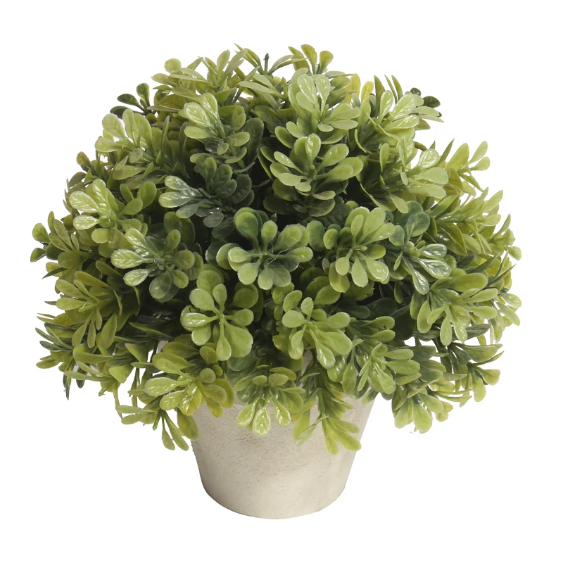 hot sale plastic mini plants for indoor office table faux plant in pot for home desktop decor artificial bonsai plant