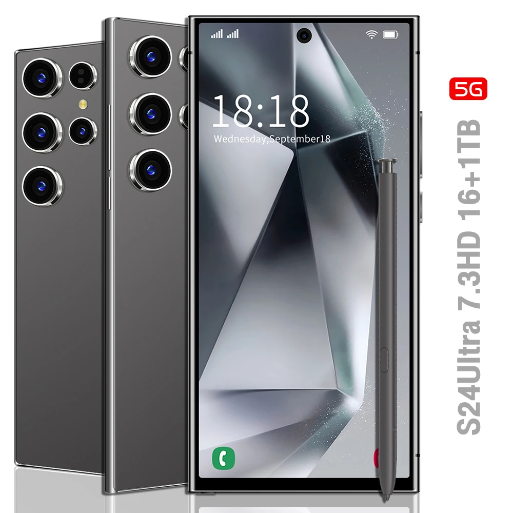 Смартфон 7 3 дюймов 4 г/5 г 16 ГБ + 1 ТБ Android 14
