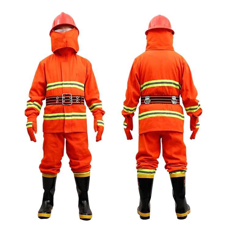 
CE Certification Protects Firefighter Safety Flame Resistant Fireproof Suit 