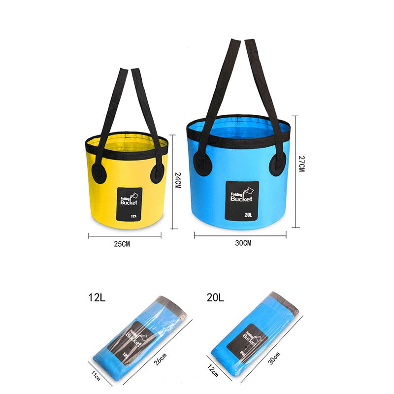 Wholesale Multifunctional outdoors fishing bag 12L 20L Waterproof Folding camping Bucket