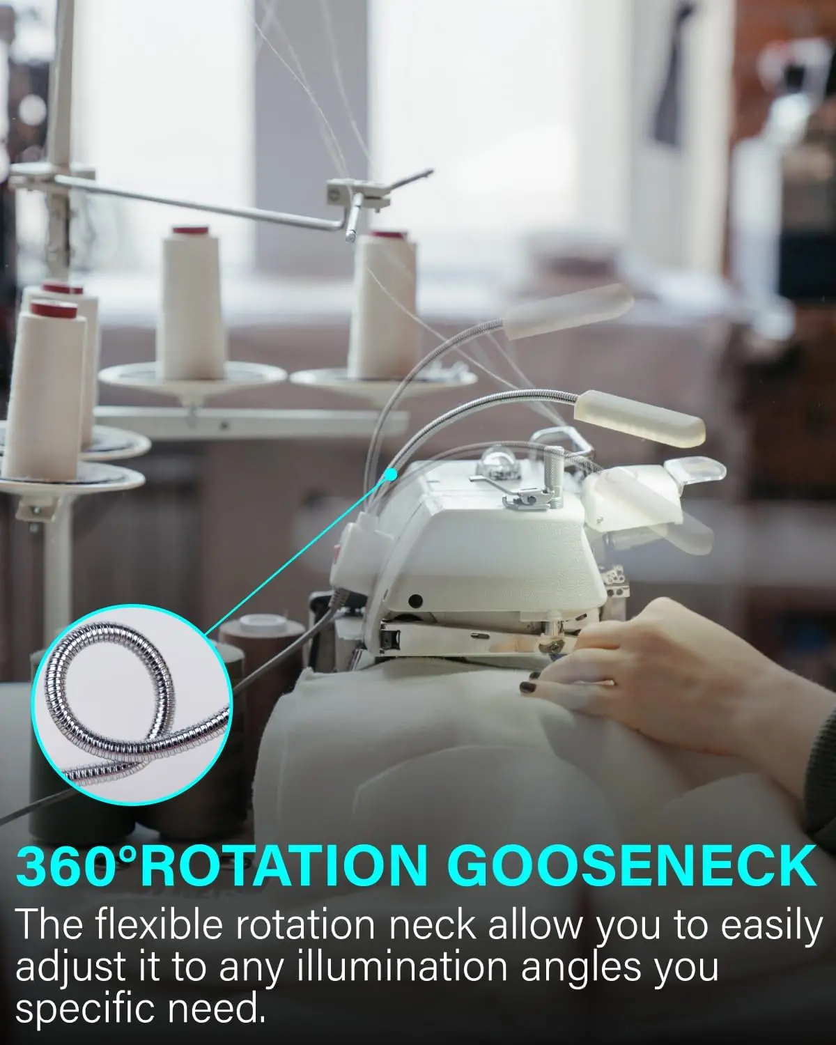 3LEDS 3W led working lamp durable DIP led sewing machine light for machinery