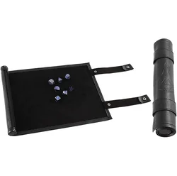 NEW design luxury Dungeons and Dragons DND RPG scroll dice rolling tray leather dice set with zipper holder