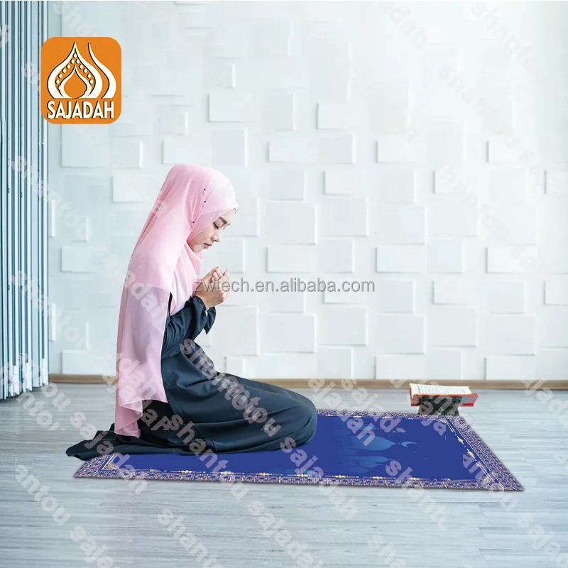 Wholesale Customize big size kId prayer mat full Quran audio Electronic prayer rug with 5 language sejadah Uzbekistan