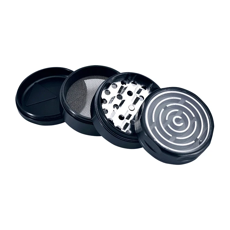 Новый продукт, алюминиевый измельчитель для трав, 4 шт., подарочная упаковка, матовая изящная дизайнерская измельчитель для трав с принтом