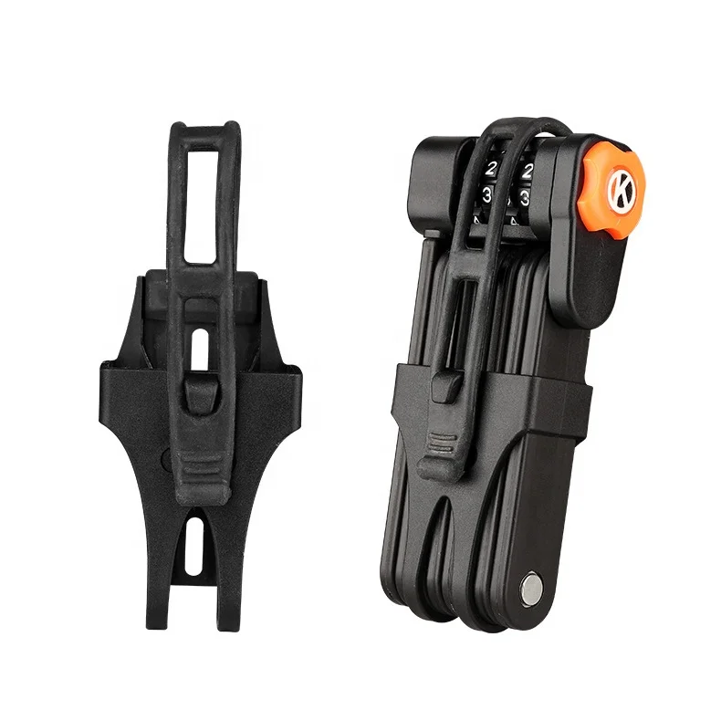 Heavy Duty Anti Theft Smart Secure Guard Folding Bike Chain Lock with Keys and Frame Mount for Bikes or Scooters