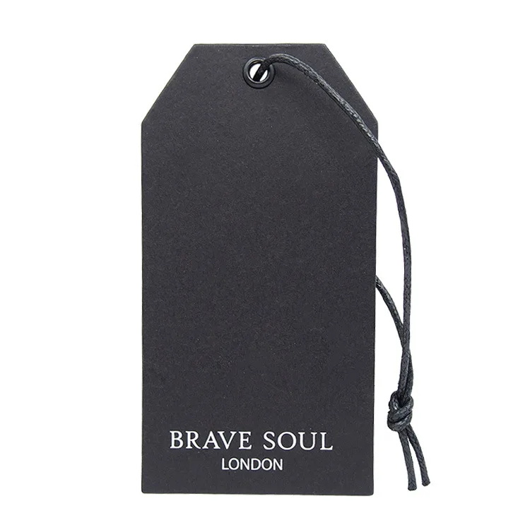 China luxury coated paper printed hang tag for jeans garment template T-shirt hang tag labels