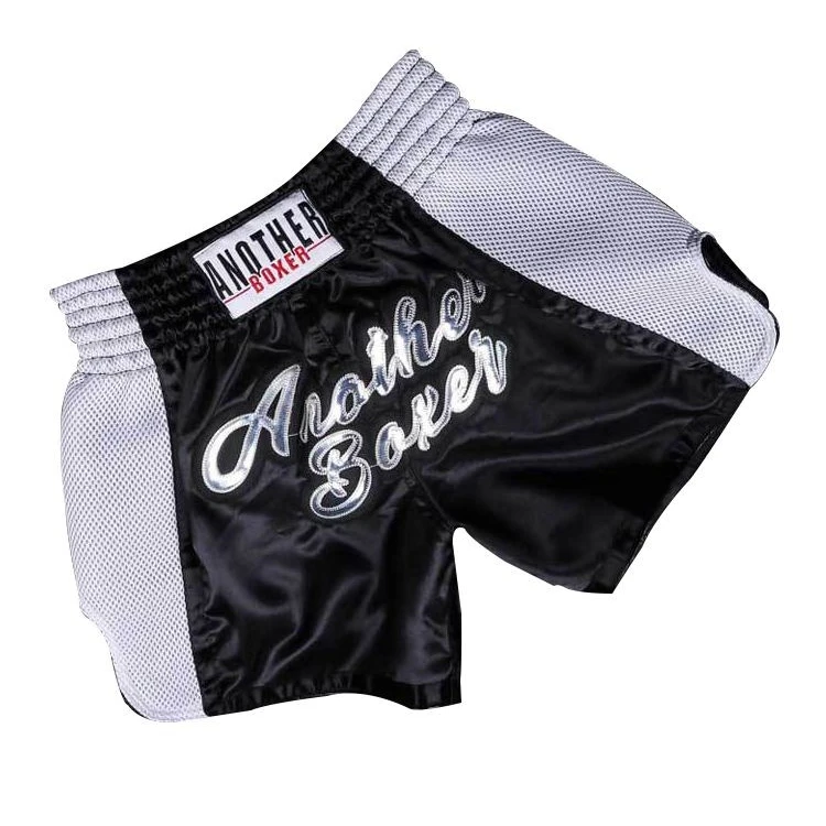 
new arrival muay thai short letter print contrast color black women boxing shorts 