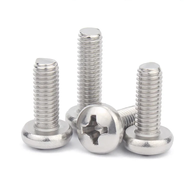 Free sample high quality Cross Pan Head Screw M2 M2.5 M3 M4 M5 phillips round head screw