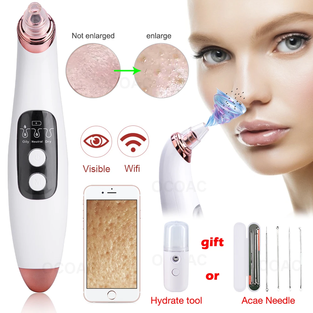 
Blackhead Remover with Camera,Pore Vacuum Cleaner, Remover Pimple Blemish Acne Extractor 