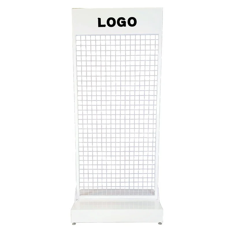 Custom Supermarket Shop Wall Boutique Jewelry Phone Accessories Stationery Card Tool Hanging Metal Mesh Display Rack Stand