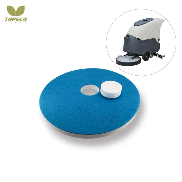 Topeco Floor Mop Round Melamine Foam Magic Cleaning Sponge Eraser Scouring Pad Melamine Sponge Pad For Floor Machine Tiles