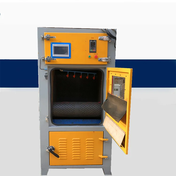 Deburring Plastic Crawler Rubber Belt Bead Sand Blaster Machine Automatic