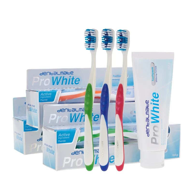 Personalized OEM Private Label Fluoride Anti Cavity Whitening Home Toothpaste Manufacturers With Toothbrush Inside