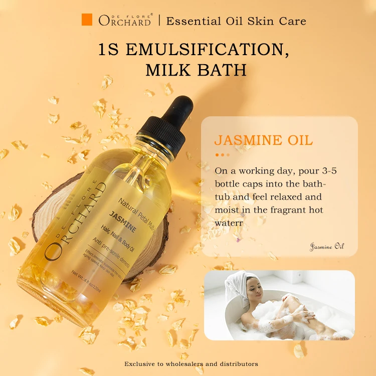 Hot Selling jasmine flower petal oil Cosmetic Grade Jasmine massage Oil high Quantity Suppliers For Face body hair Skin Care