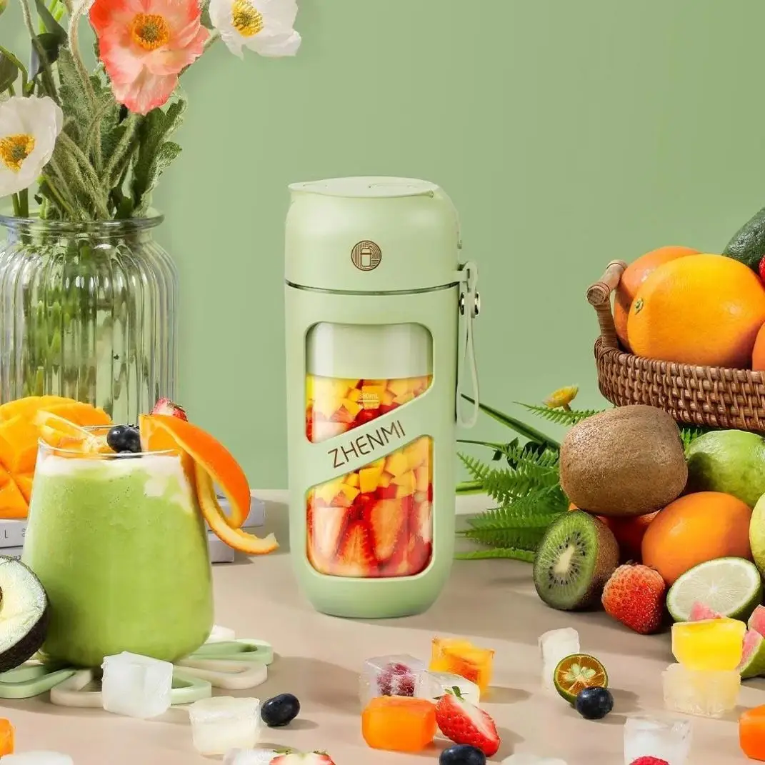 ZHENMI Portable Vacuum Juicer Crushed Ice Mixer Electric Mini Blender Fruit Vegetables Quick Juicing Kitchen Food Processor