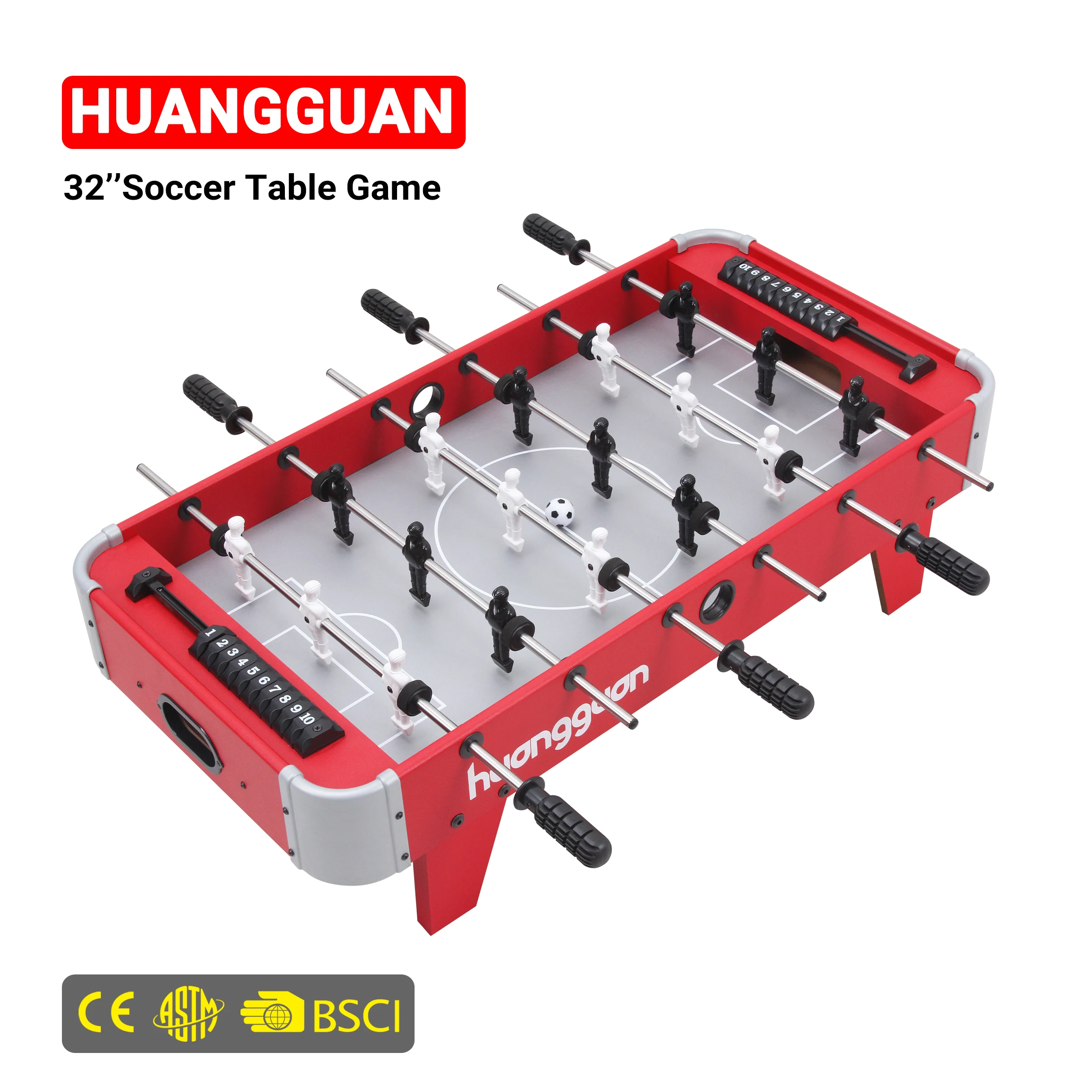Huangguan 32 Inch Foosball Table Game Factory Wholesale Soccer Table For Christmas Gift Football Kicker Table