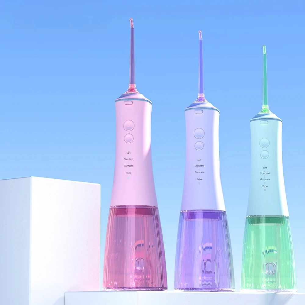 Custom Logo Oral Irrigator Wholesale Dental Water Flosser 280ml Tank Portable Oral Cleaning Machine For Brace Teeth