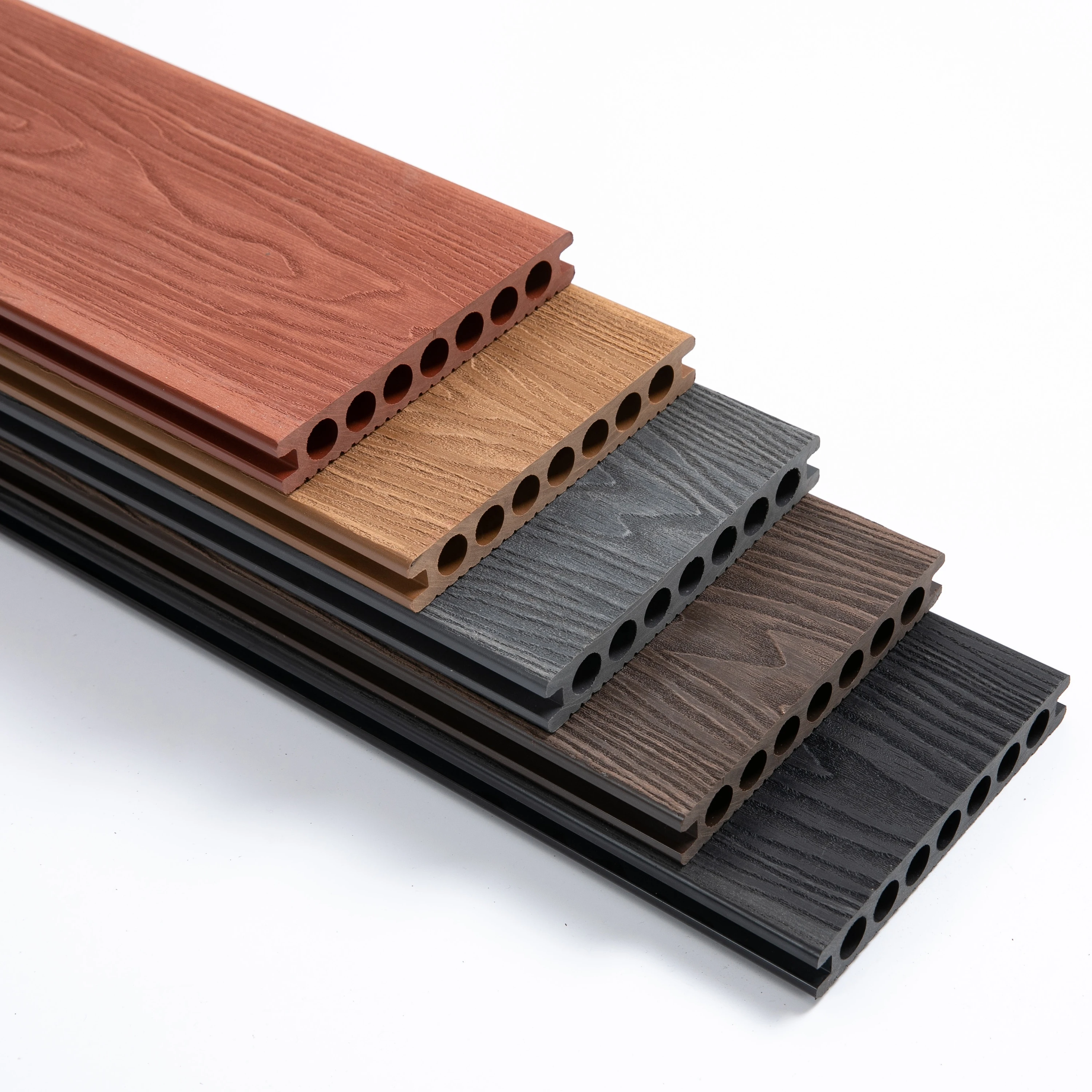 3d embossing co-extruded wpc decking outdoor wood plastic floor