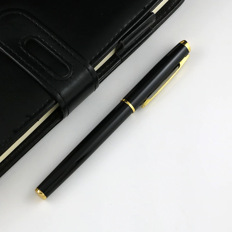 Best Value Prolific Writing striking lines irresistibly modern style Original Slim Small Nib Autograph Fountain Pen Golden