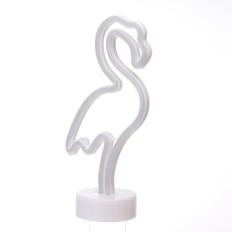 LED Neon Lights Flamingo Unicorn  Rainbow Lights Battery USB holiday party Decorative Lights