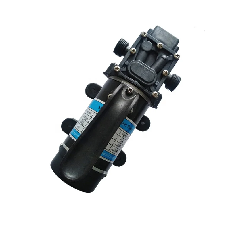 Grimmsky Factory Price Return Valve High Pressure 10L/Min 120W 24V DC Electrical Diaphragm Pump With Handle And Cooling Fan