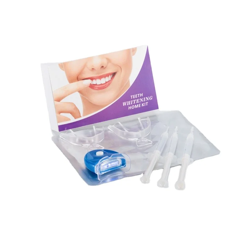 Teeth whitening gel led light home kit