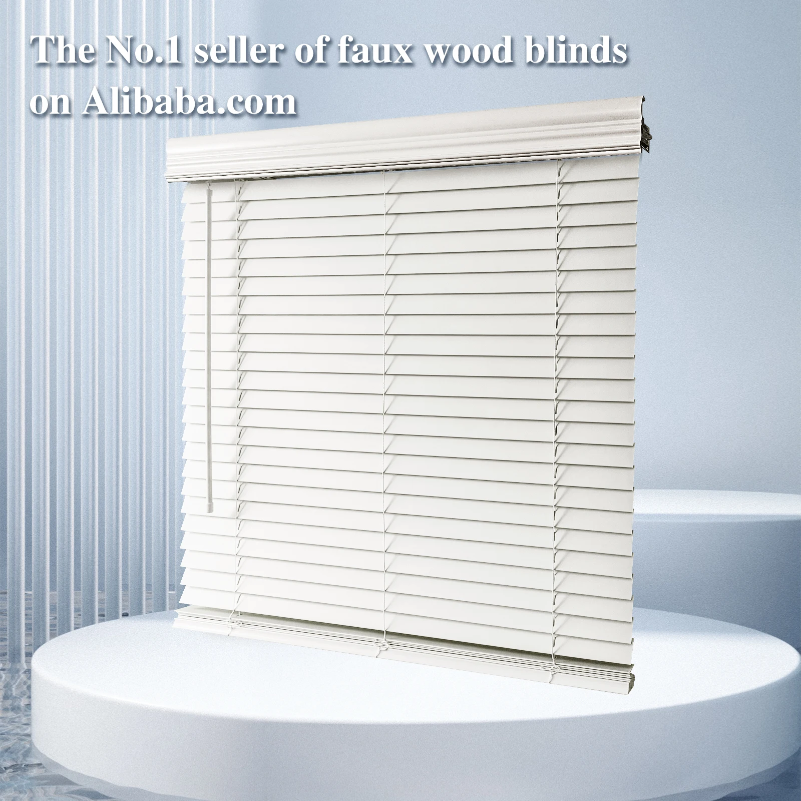 2-Inch Cordless Wood Faux Venetian Blinds Manual