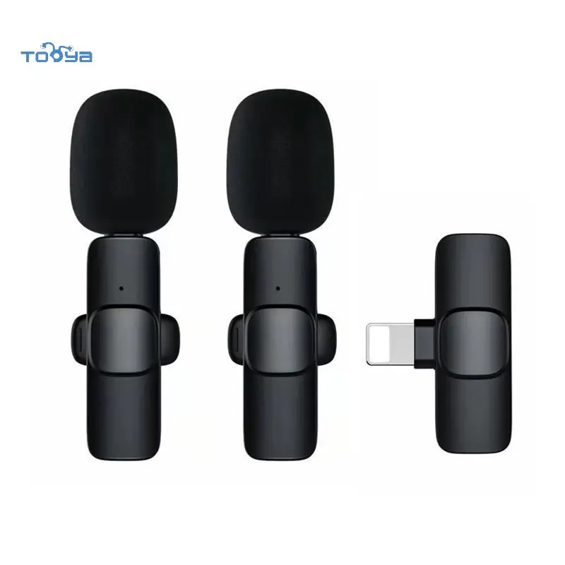 Tooya 2.4G 1-to-1 1-to-2 wireless microphone tiktok outdoor live microphone Noise reduction lavalier microphone