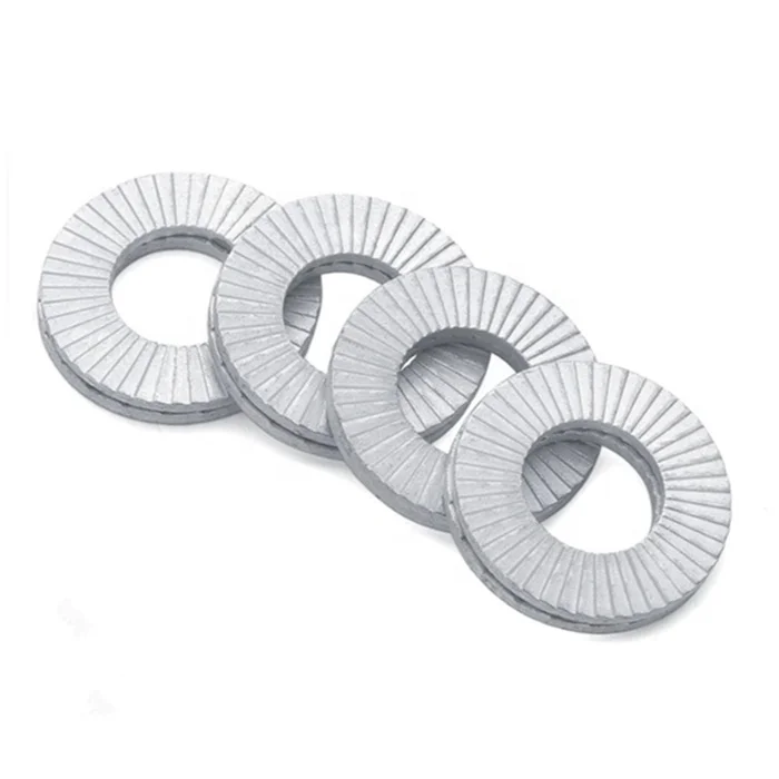 65 Mn Dacromet DIN 25201 double fold self locking washers safety knurling wedge lock washers