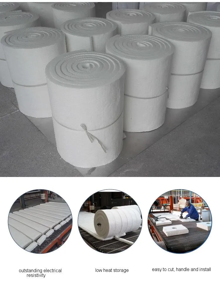 High temperature fire insulation for kiln refractory 1430 ceramic fiber blanket