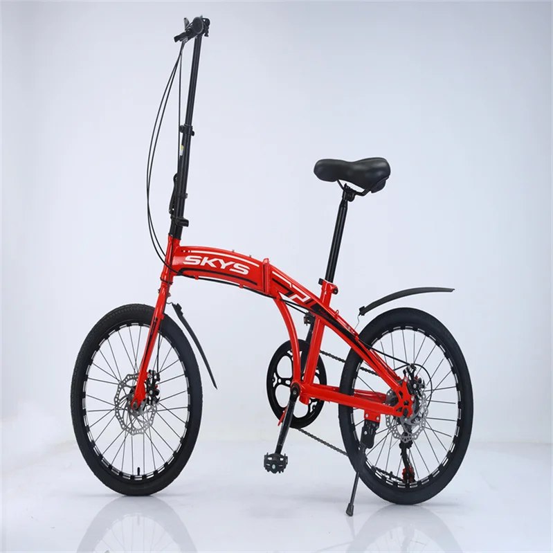 Carbon disc brake variable speed folding bicycle adult riding aluminum alloy/high carbon steel customized frame models