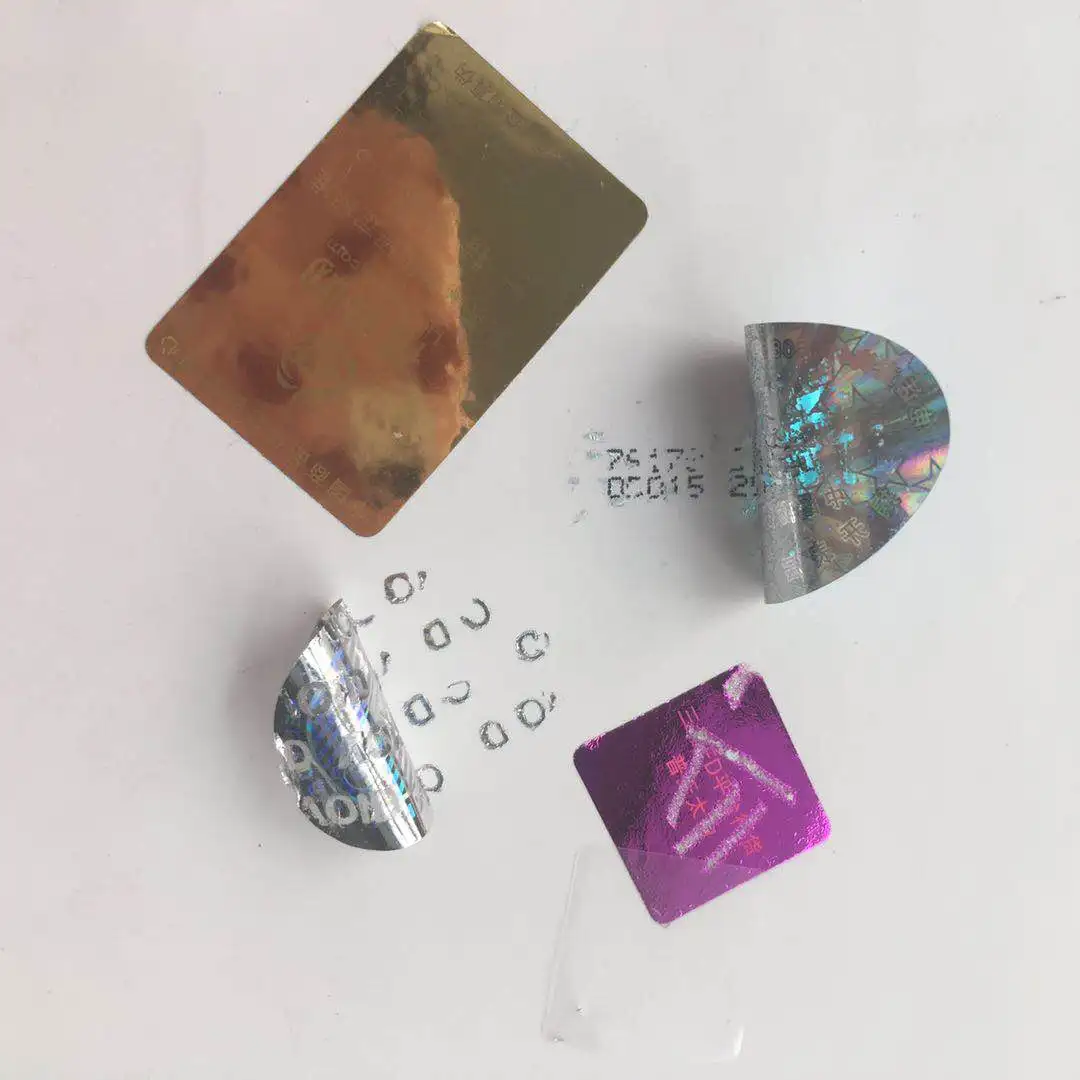 Custom Scratch off Sticker Hologram Labels Printing QR Code Holographic Stickers