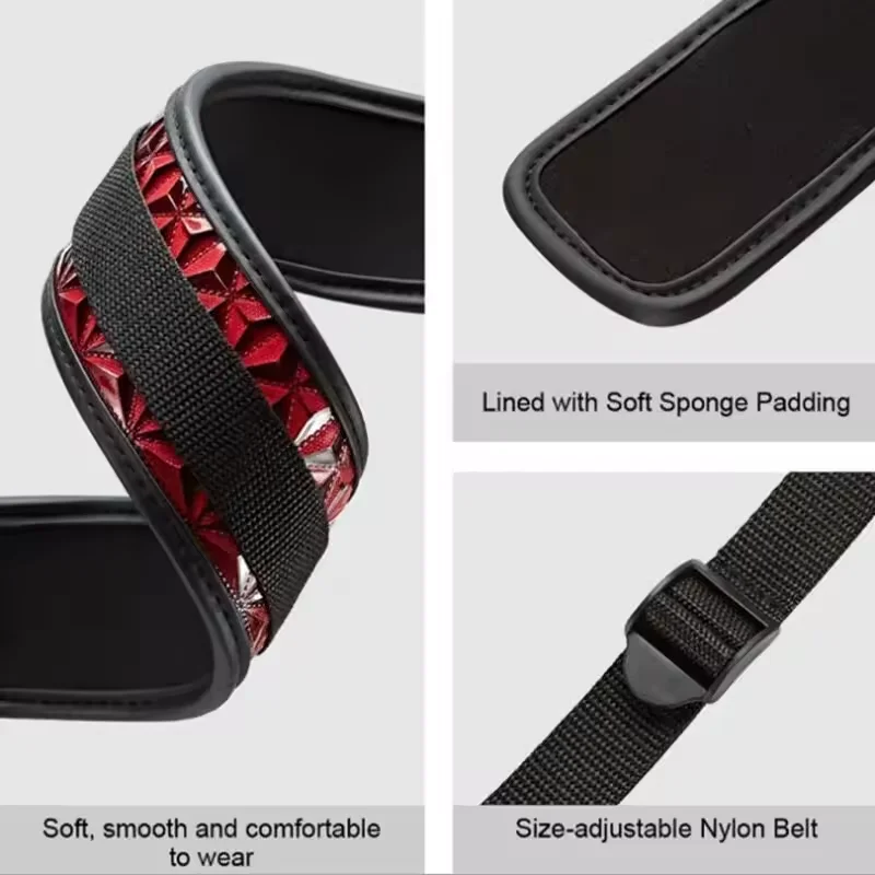 HM Bdsm Bondage Diamond Pattern Sex Swing Neck Body Restraints Split Open Leg Bondage Belt For Couple