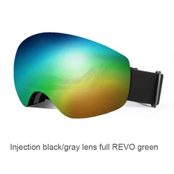 High Quality Sports Ski Goggles UV400 Customized Snow Glasses Snowboard goggle Elastic Straps