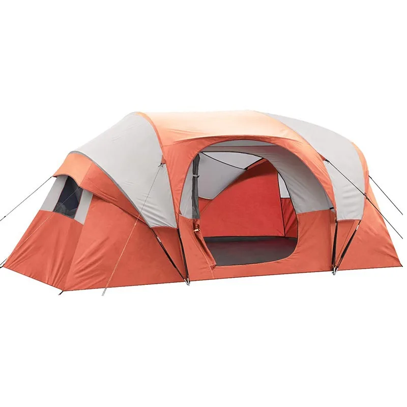 Outdoor camping tent 10 people outdoor camping tent Double layer thickening rainproof large family outing travel shed